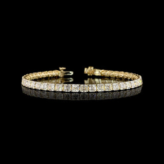 12 CTW Asscher Lab Grown Diamond Tennis Bracelet