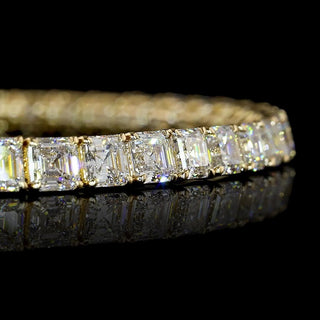 12 CTW Asscher Lab Grown Diamond Tennis Bracelet