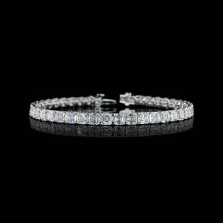 15 CTW Asscher Lab Grown Diamond Tennis Bracelet