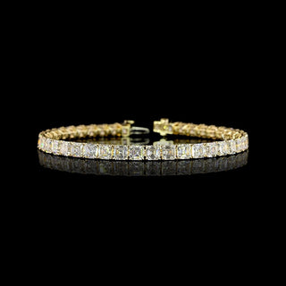 15 CTW Asscher Lab Grown Diamond Tennis Bracelet