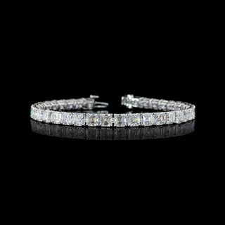 19 CTW Asscher Lab Grown Diamond Tennis Bracelet