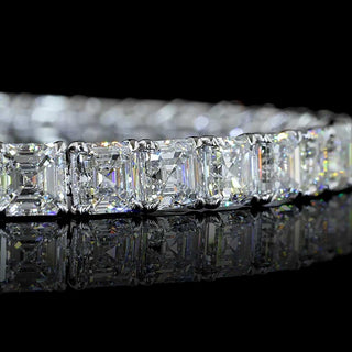 19 CTW Asscher Lab Grown Diamond Tennis Bracelet