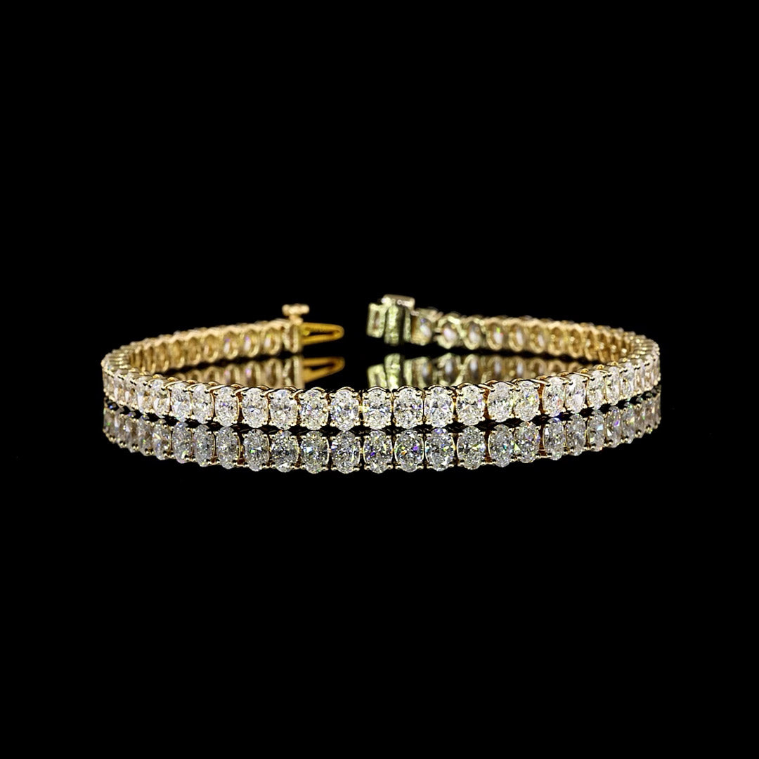 8 CTW Oval Lab Grown Diamond Tennis Bracelet