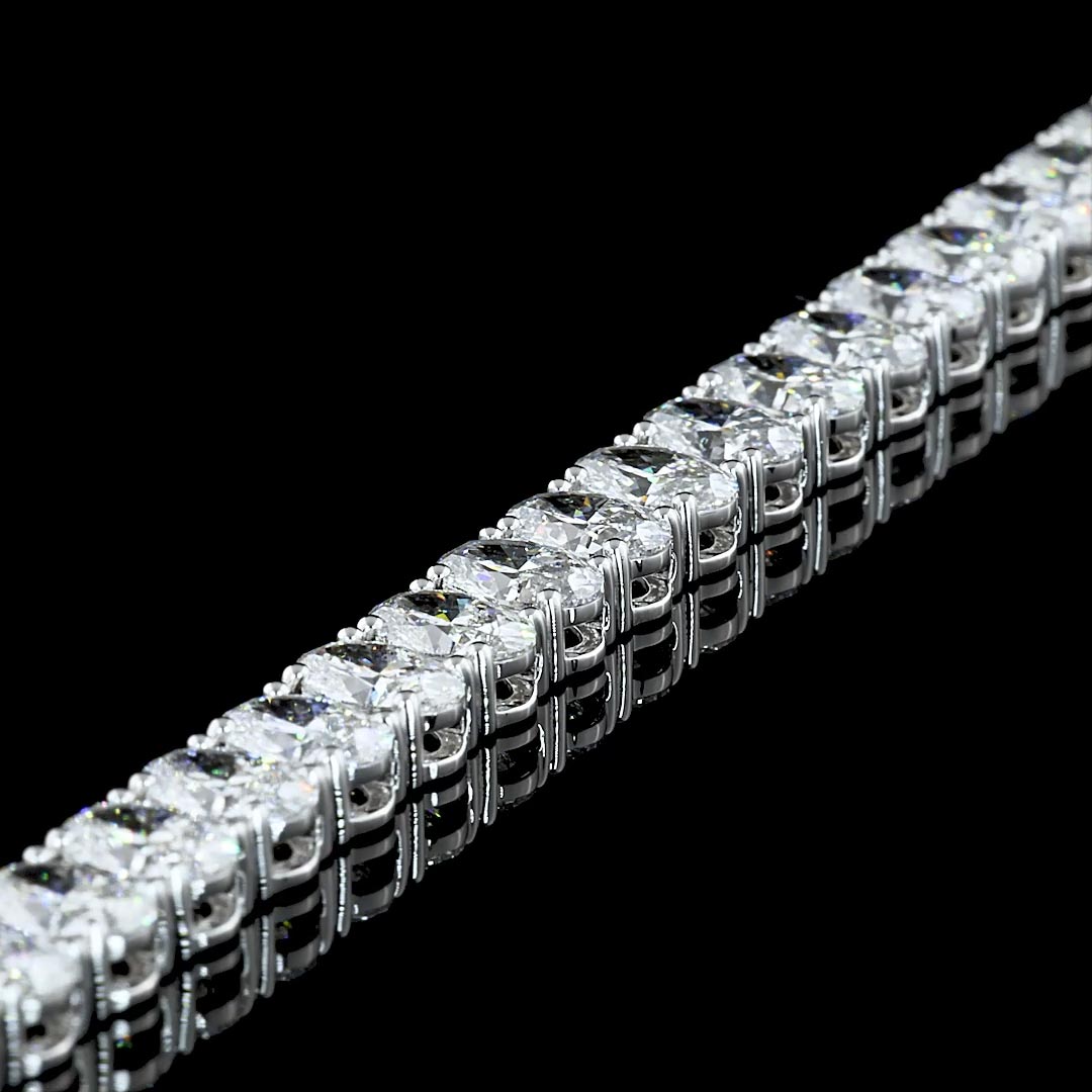 15 CTW Oval Lab Grown Diamond Tennis Bracelet