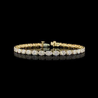 10 CTW East-West Oval Lab Grown Diamond Tennis Bracelet
