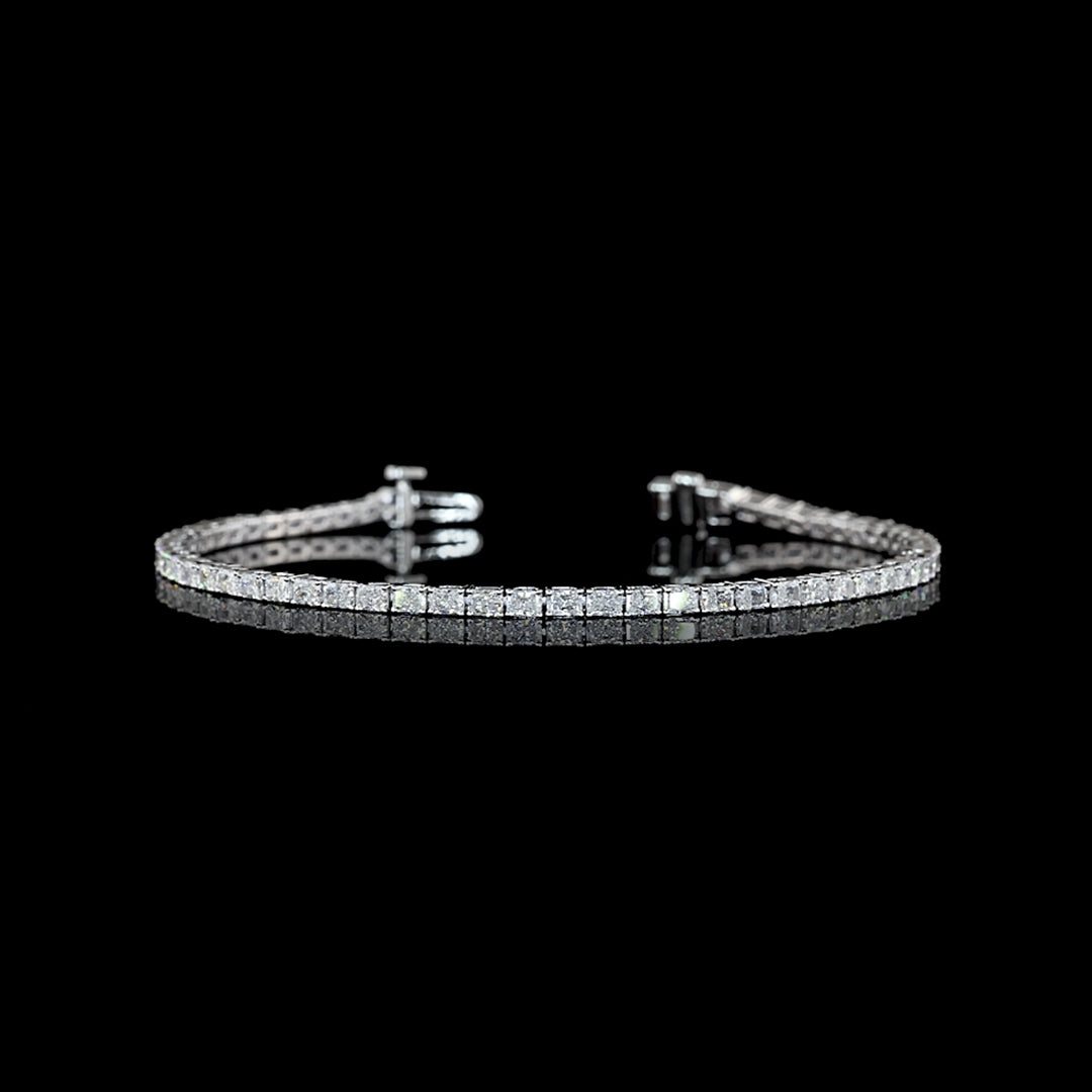 3 CTW East-West Radiant Lab Grown Diamond Tennis Bracelet