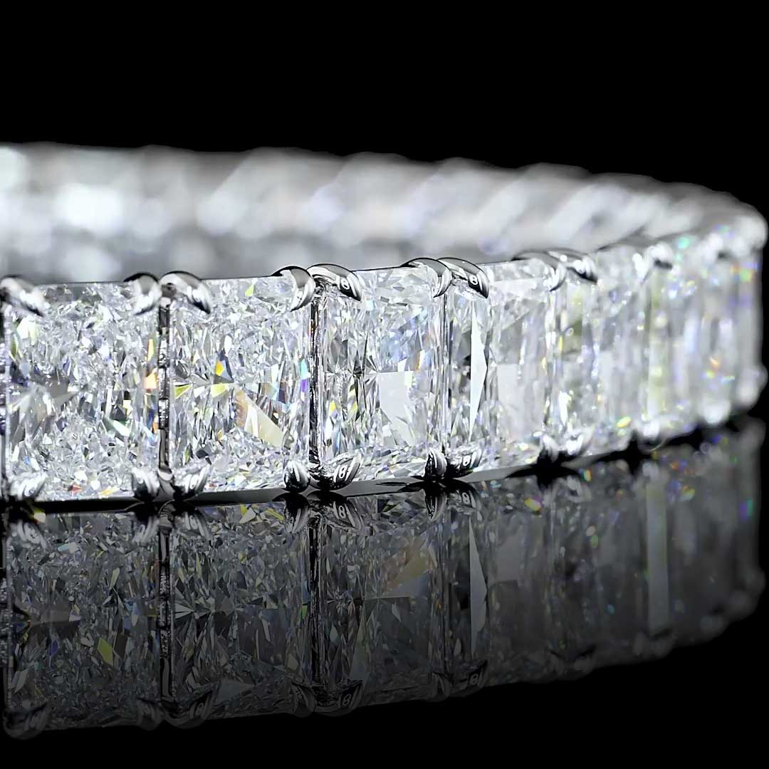 27 CTW Radiant Lab Grown Diamond Tennis Bracelet