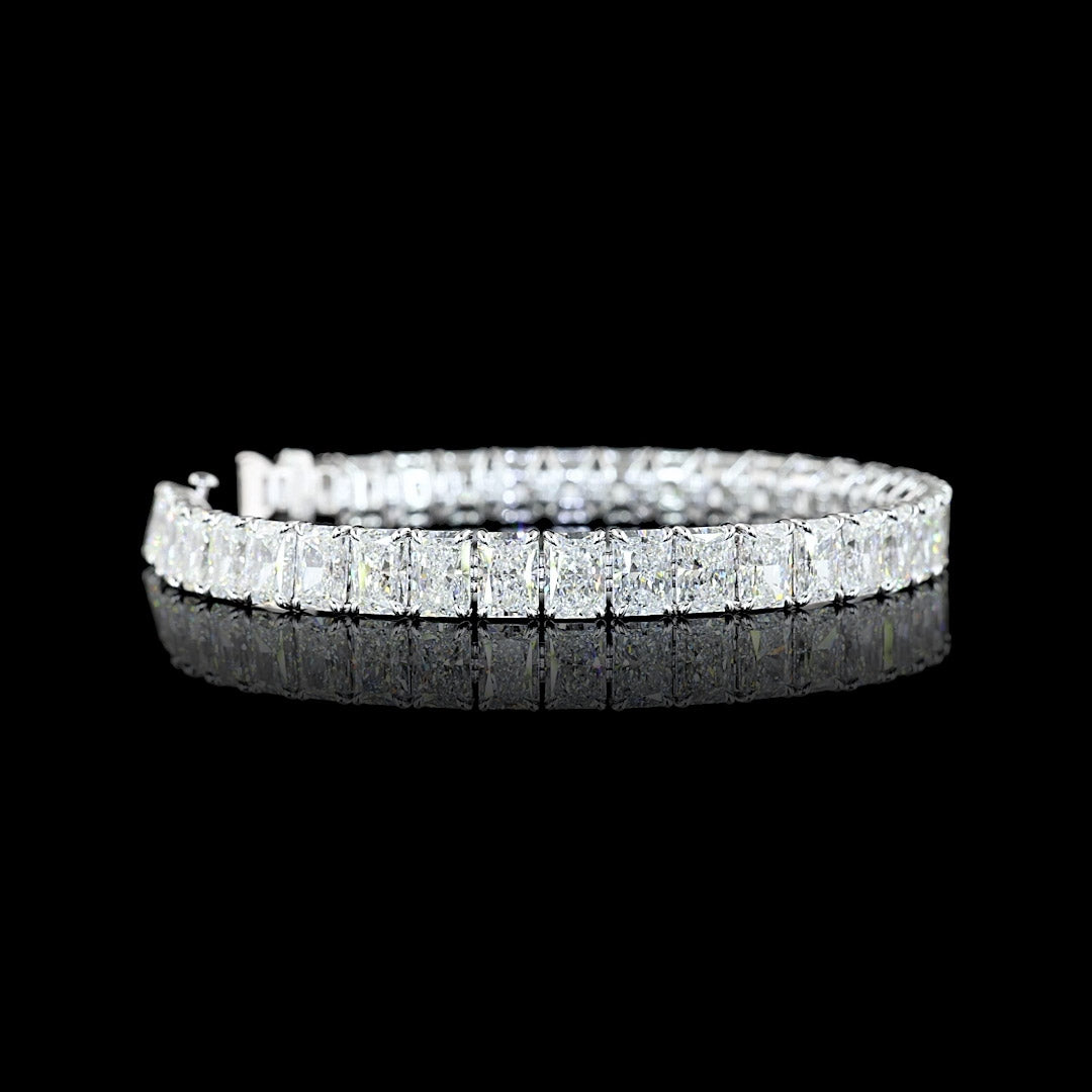27 CTW Radiant Lab Grown Diamond Tennis Bracelet