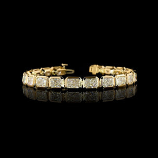 20 CTW East-West Radiant Bezel Lab Grown Diamond Tennis Bracelet