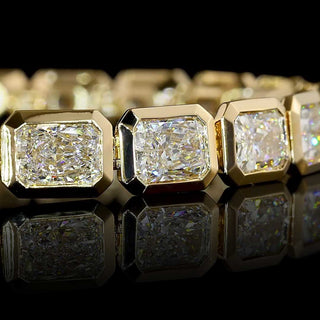 20 CTW East-West Radiant Bezel Lab Grown Diamond Tennis Bracelet