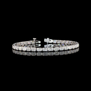 5 CTW East-West Radiant Bezel Lab Grown Diamond Tennis Bracelet