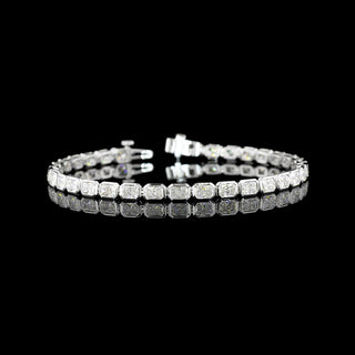 7 CTW East-West Radiant Bezel Lab Grown Diamond Tennis Bracelet