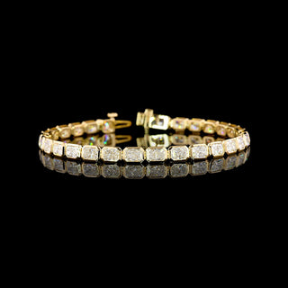 10 CTW East-West Radiant Bezel Lab Grown Diamond Tennis Bracelet