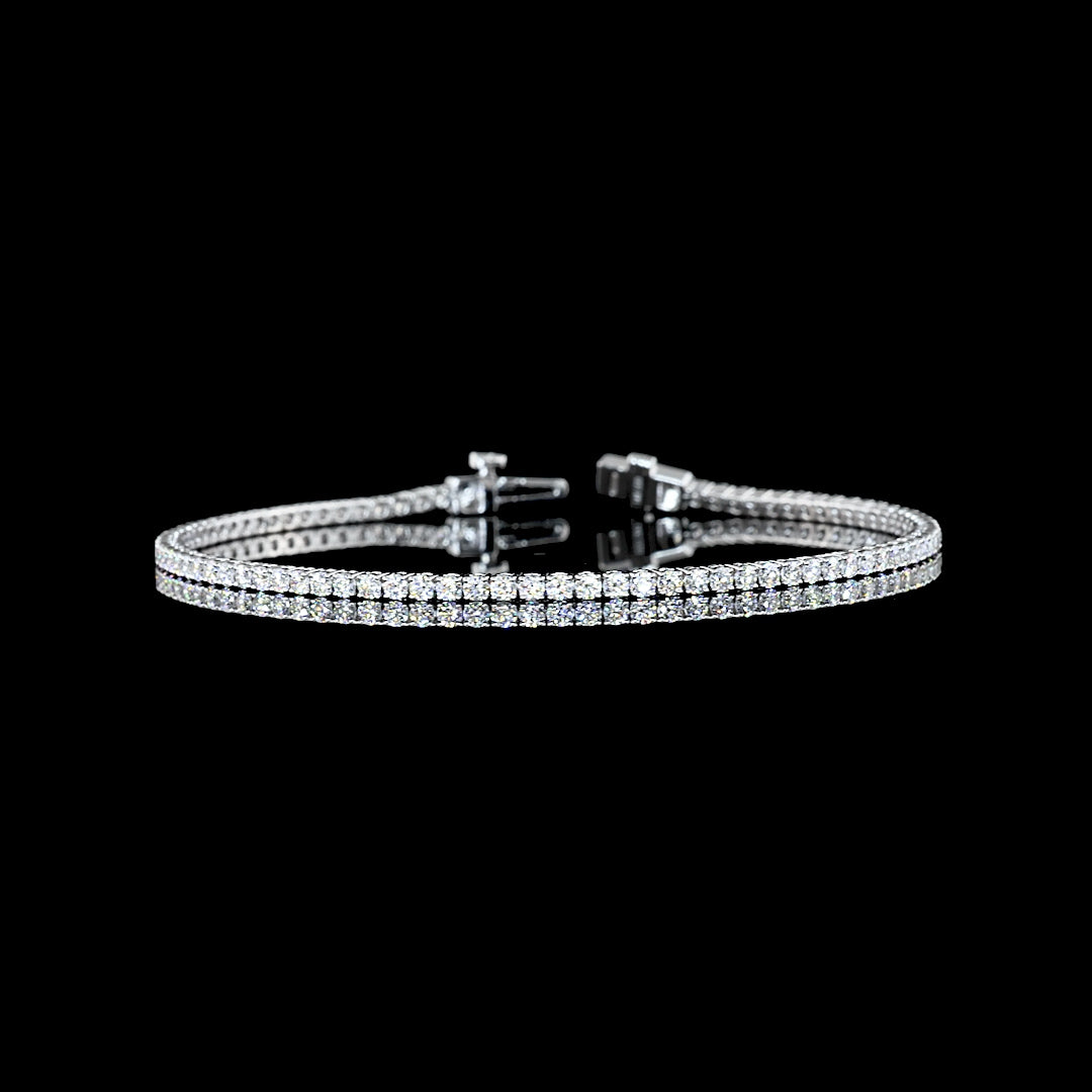 2 CTW Round Lab Grown Diamond Tennis Bracelet