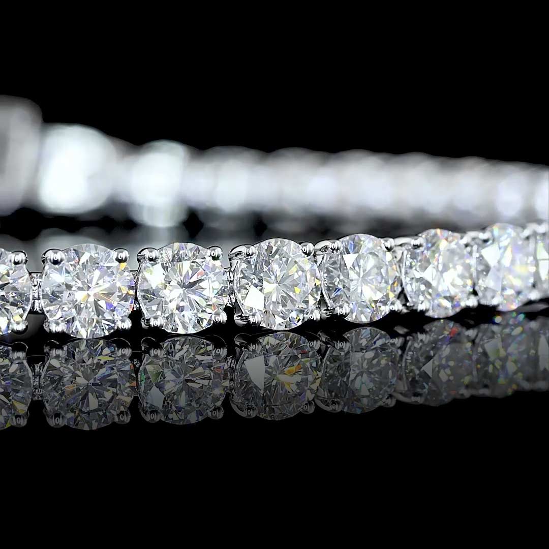 9 CTW Round Lab Grown Diamond Tennis Bracelet