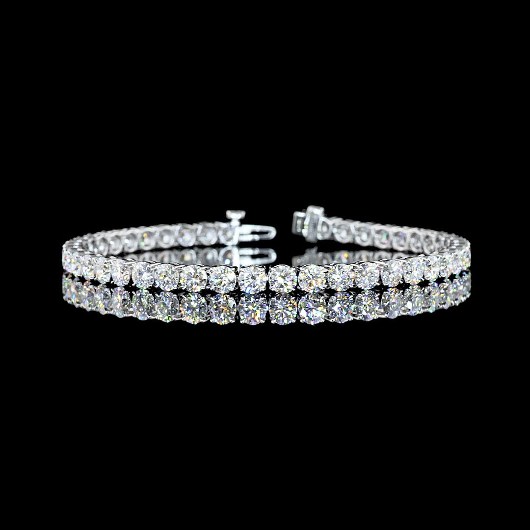 10 CTW Round Lab Grown Diamond Tennis Bracelet