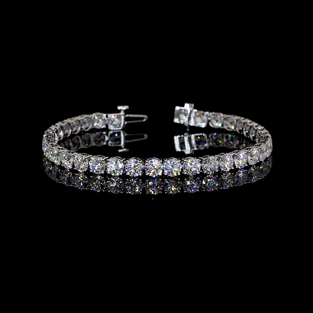 12.5 CTW Round Lab Grown Diamond Tennis Bracelet