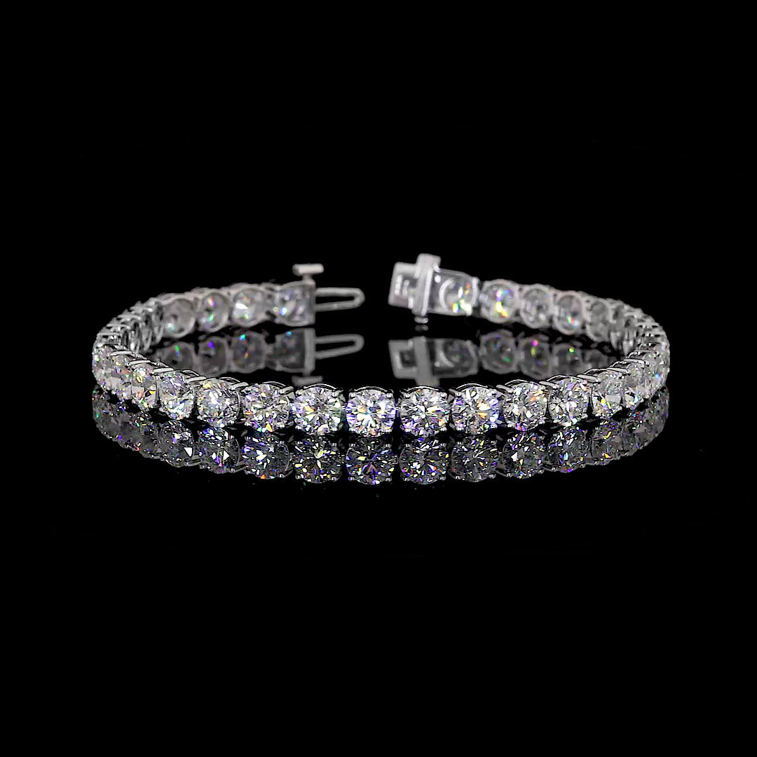 15 CTW Round Lab Grown Diamond Tennis Bracelet