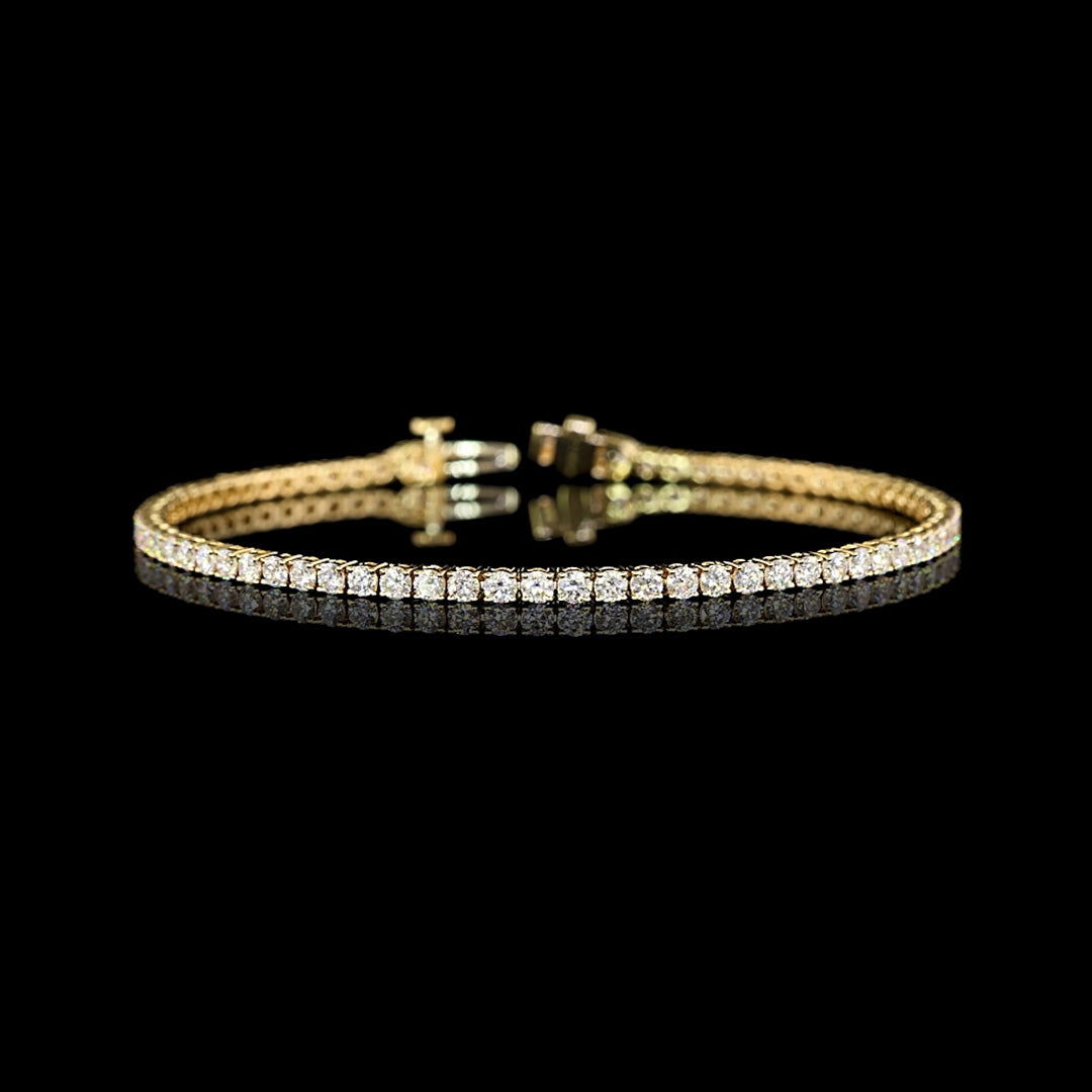 3 CTW Round Lab Grown Diamond Tennis Bracelet