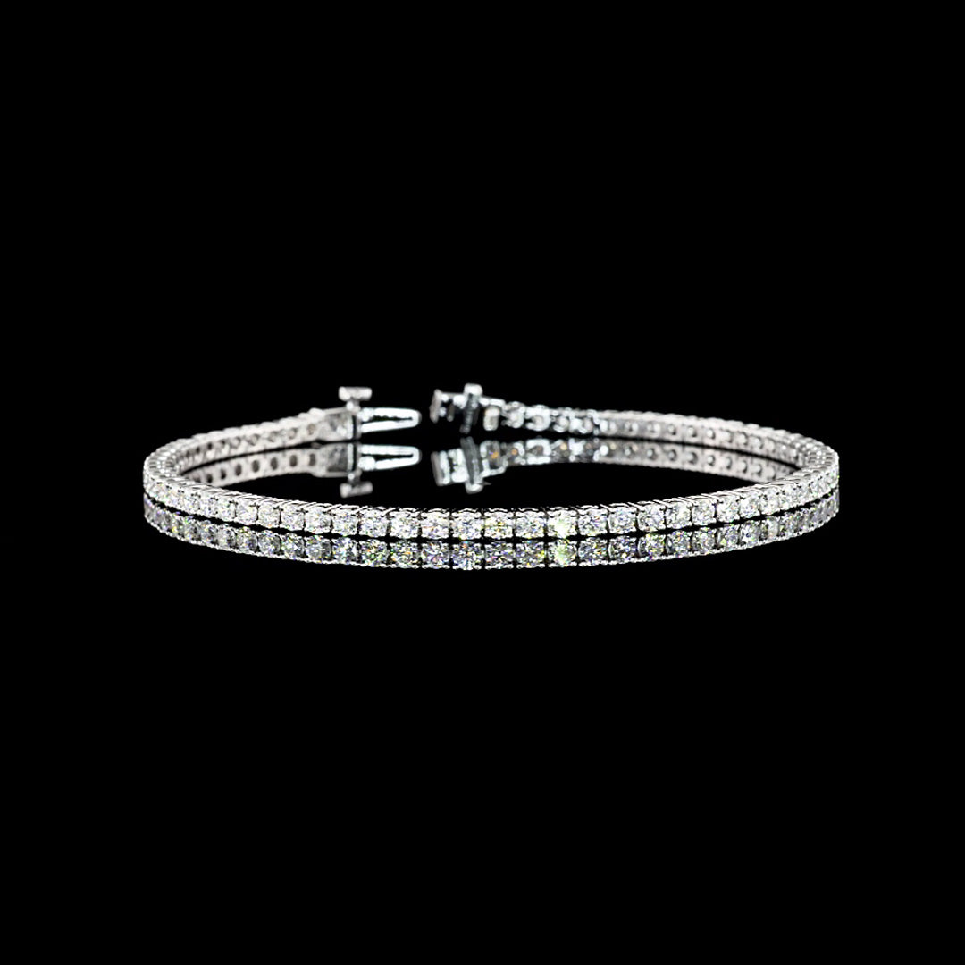 3 CTW Round Lab Grown Diamond Tennis Bracelet