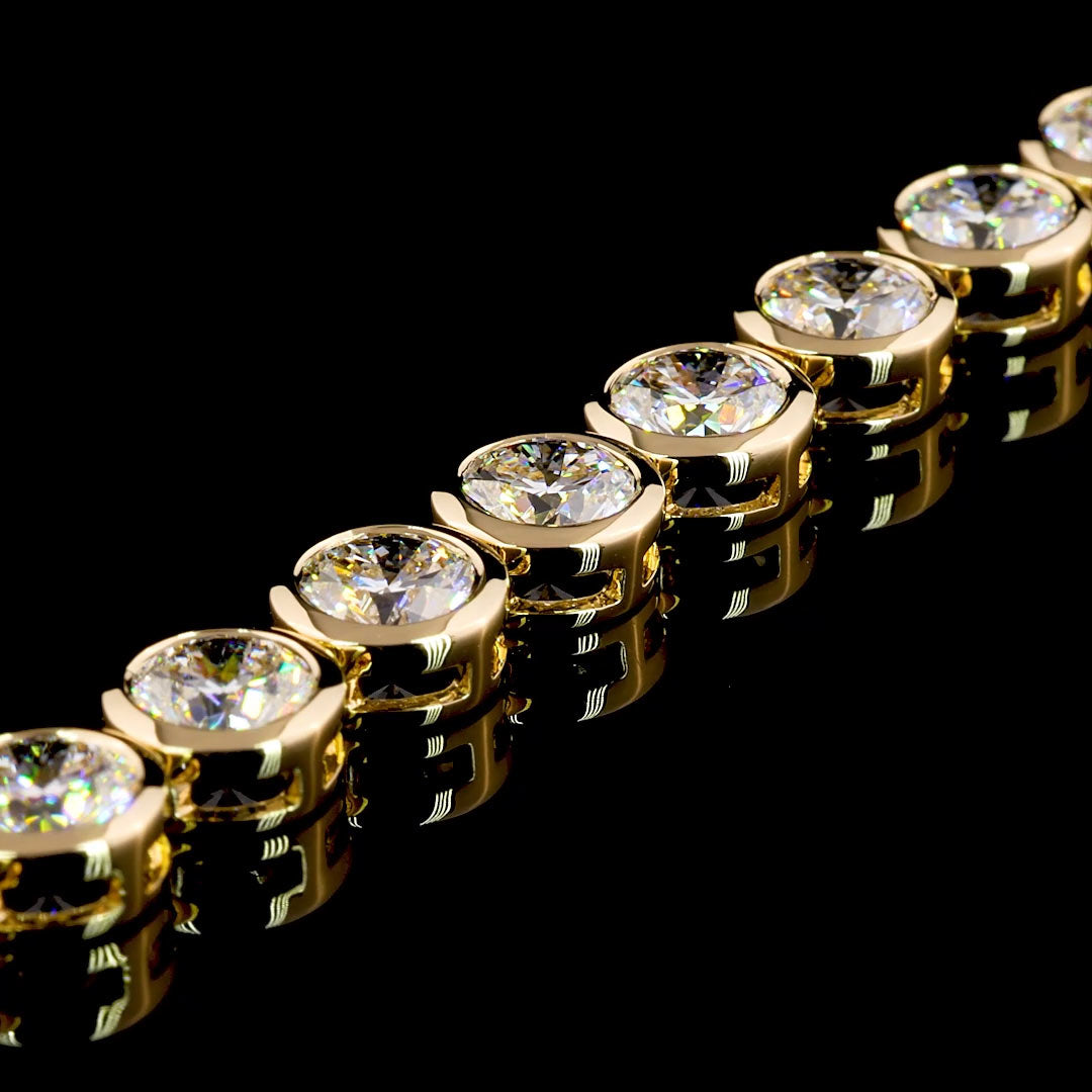 Grande Round Bezel Lab Grown Diamond Tennis Bracelet