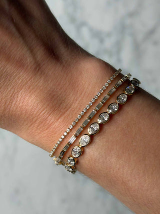 2.75 CTW East-West Baguette Lab Grown Diamond Tennis Bracelet