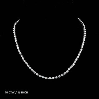 East West Pear Lab Grown Diamond Tennis Necklace