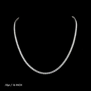 Classic Round Lab Grown Diamond Tennis Necklace