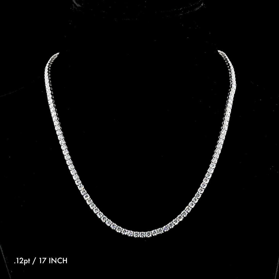 Luxe Round Lab Grown Diamond Tennis Necklace