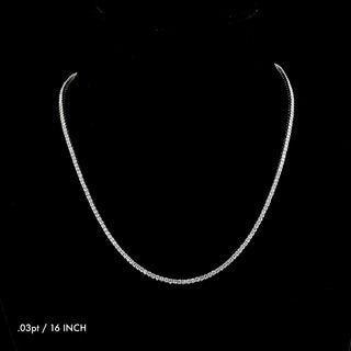 Petite Round Lab Grown Diamond Tennis Necklace