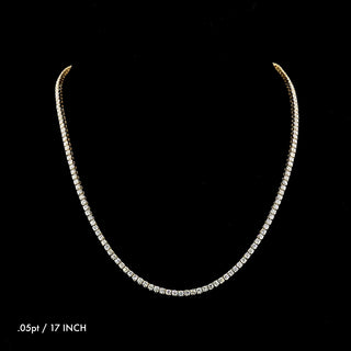 Classic Round Lab Grown Diamond Tennis Necklace