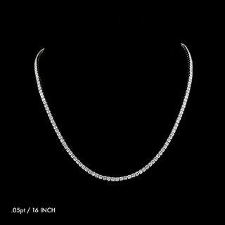 Classic Round Lab Grown Diamond Tennis Necklace