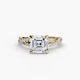 Twisted Pavé Engagement Ring