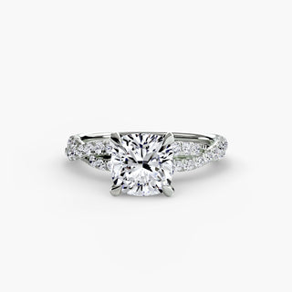 Twisted Pavé Engagement Ring