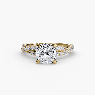 Twisted Pavé Engagement Ring