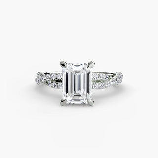 Twisted Pavé Engagement Ring