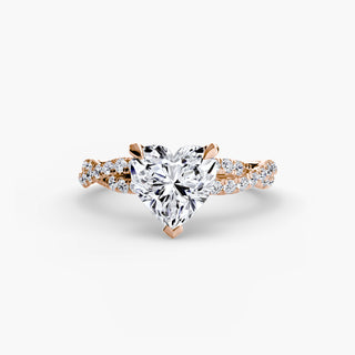 Twisted Pavé Engagement Ring