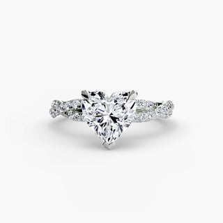 Twisted Pavé Engagement Ring