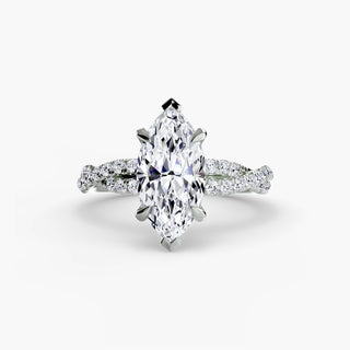 Twisted Pavé Engagement Ring