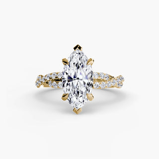 Twisted Pavé Engagement Ring