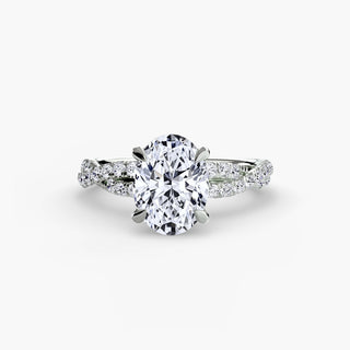 Twisted Pavé Engagement Ring
