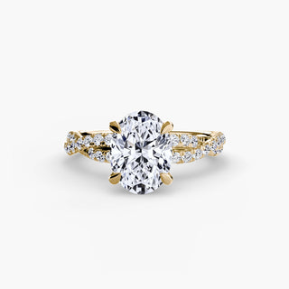 Twisted Pavé Engagement Ring