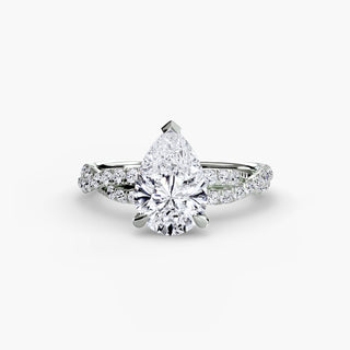 Twisted Pavé Engagement Ring