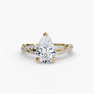 Twisted Pavé Engagement Ring