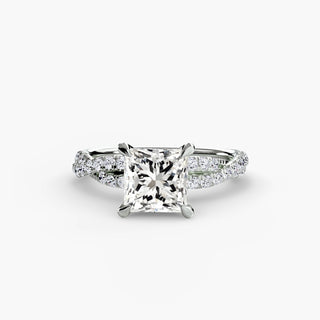 Twisted Pavé Engagement Ring