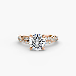 Twisted Pavé Engagement Ring