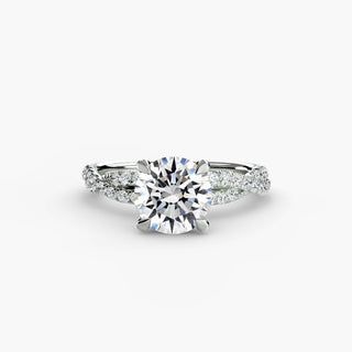 Twisted Pavé Engagement Ring