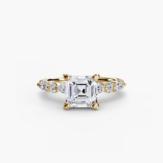 || #metal_yellow gold #diamond shape_asscher