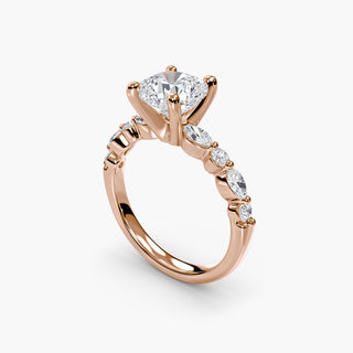 || #metal_rose gold #diamond shape_cushion
