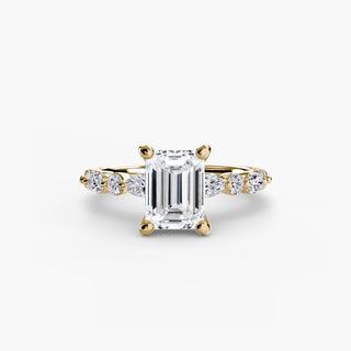 || #metal_yellow gold #diamond shape_emerald